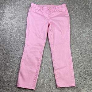 Talbots Flawless Jeans Women’s 8 Petite Pink Slim Ankle Straight Mid-Rise